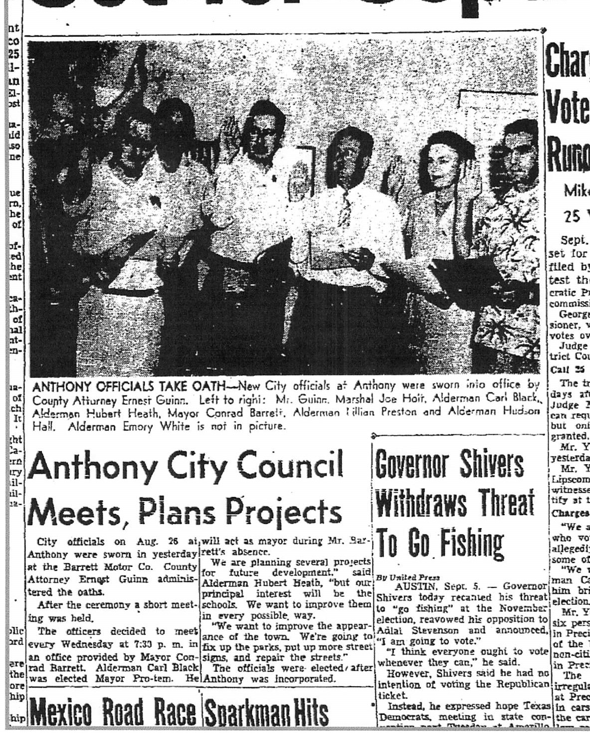 The Incorporation of Anthony, Texas El Paso County Historical Society