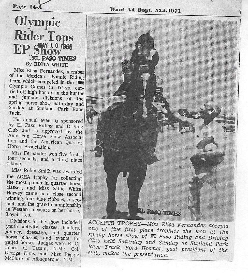 El Paso Women and Equestrian Sports Part two 1940s1970s El Paso